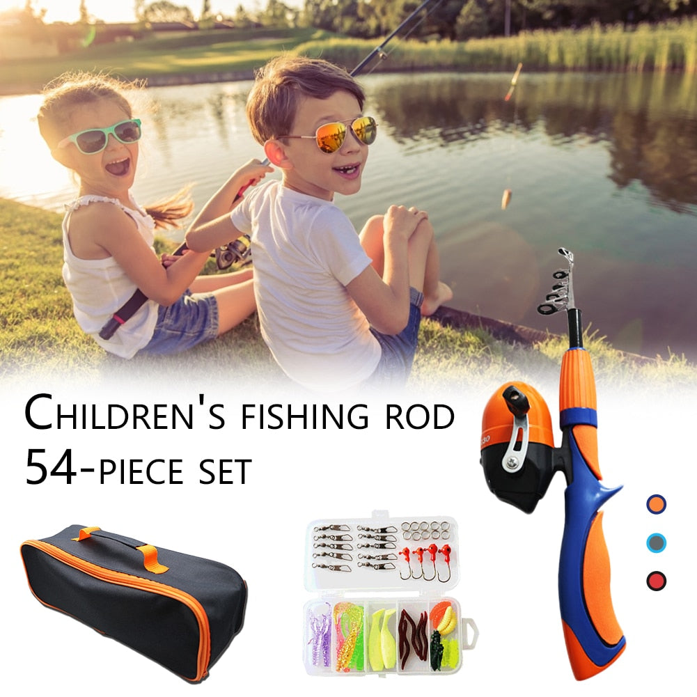Telescopic Fishing Pole Set Portable Lightweight Comfortable Grip Fishing  Rod Kit For Beginners Children Fishing Equipment